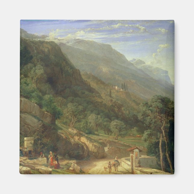 Olivenhaine in Varenna, Comer See, Italien, 1861 ( Magnet (Vorne)