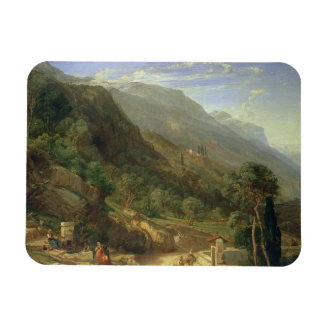 Olivenhaine in Varenna, Comer See, Italien, 1861 ( Magnet (Horizontal)