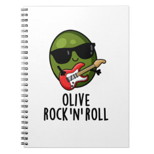Olivenhaine und Rockkuchen Notizblock