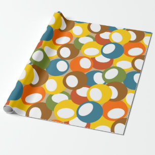Olivenkreise der 1970er Jahre Geschenkpapier