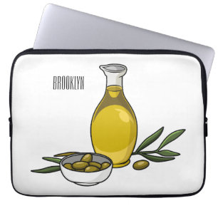 Olivenöl Cartoon-Illustration  Laptopschutzhülle