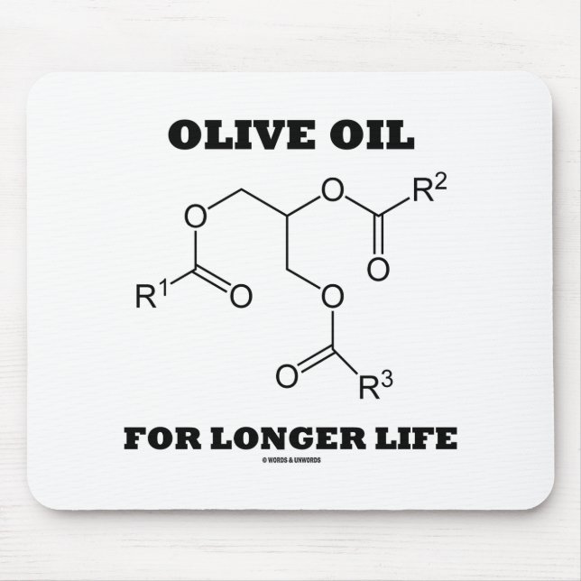 Olivenöl für längere Lebensdauer (Molekül) Mousepad (Vorne)