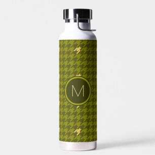 Olivenöl mit goldenem Akzent Hahnentrittmuster Trinkflasche