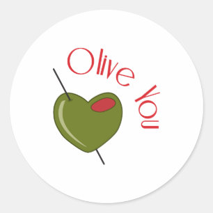 Olivenöl Runder Aufkleber