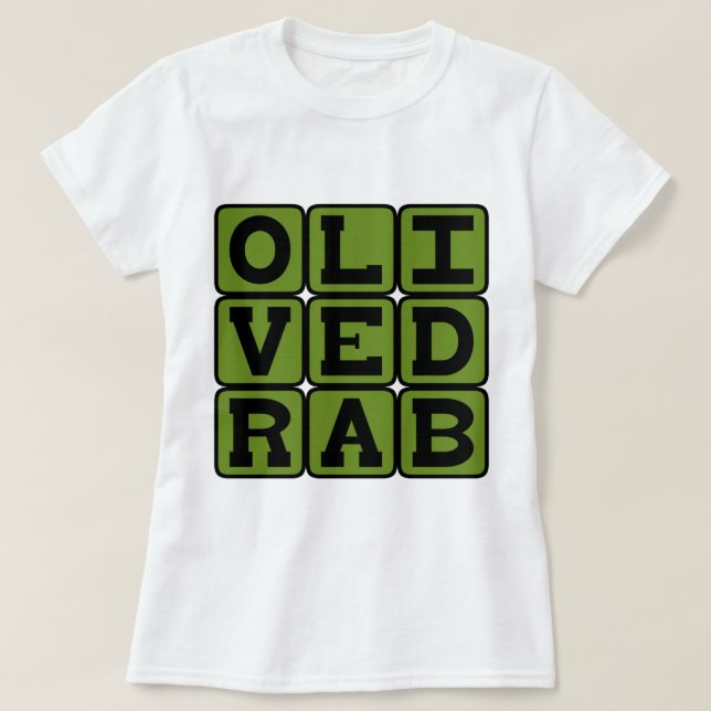 Oliventraub, Farbe T-Shirt (Design vorne)