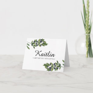 Olivenweg   Bin meine Brautjungfrau? Einladung