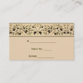 Olivenzweig: Eine toskanische Platzkarte der Touch