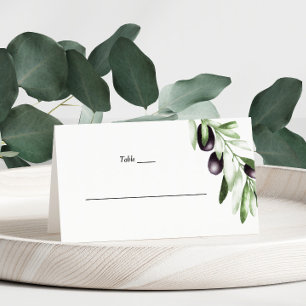 Olivenzweig Hochzeitsplatzkarte Platzkarte