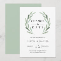 Olivenzweig-Kranz Datum ändern Hochzeit