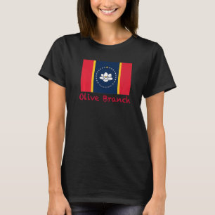 Olivenzweig Mississippi Usa Flag Souvenir T-Shirt