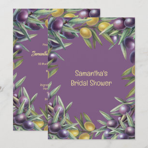 Olivenzweig Moderne botanische Pflanzenwelt Einladung