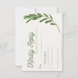 Olivenzweig - RSVP-Karte RSVP Karte
