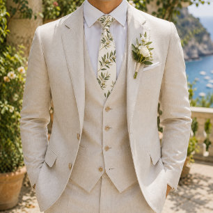 Olivenzweig-Tuscan-Weingut-Hochzeit Krawatte