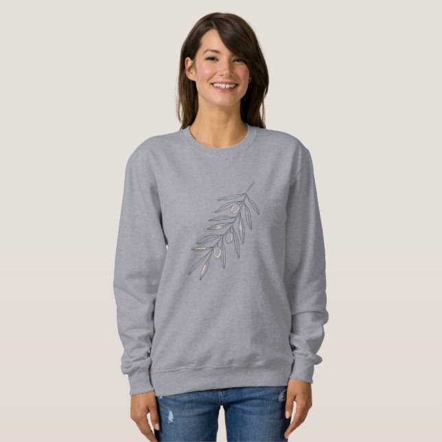 Olivenzweigblatt  sweatshirt (Vorne ganz)