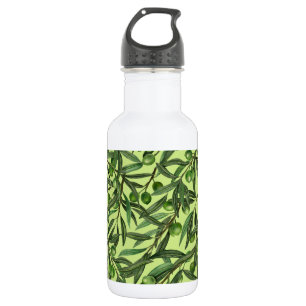 Olivenzweige auf Honigtau Edelstahlflasche