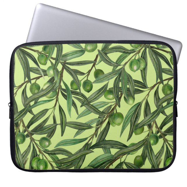 Olivenzweige auf Honigtau Laptopschutzhülle (Vorderseite)