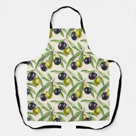 Olivenzweige und Oliven von Natasha Us Schürze