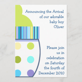 Oliver-Baby-Flasche Einladung