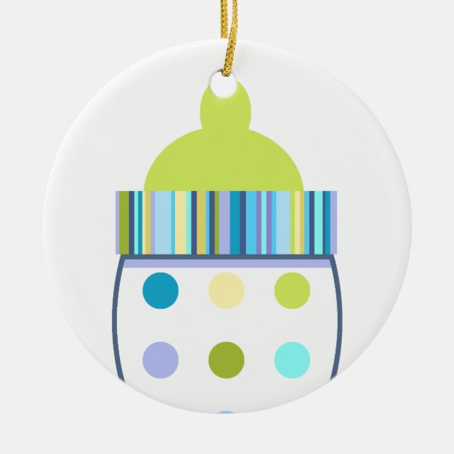 Oliver-Baby-Flasche Keramik Ornament (Vorne)