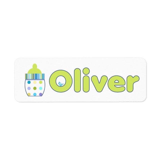 Oliver Baby-Flaschenetiketten (Vorne)