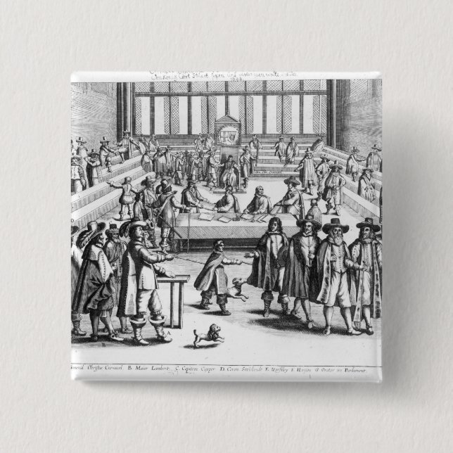 Oliver Cromwell, der das Parlament auflöst Button (Vorderseite)