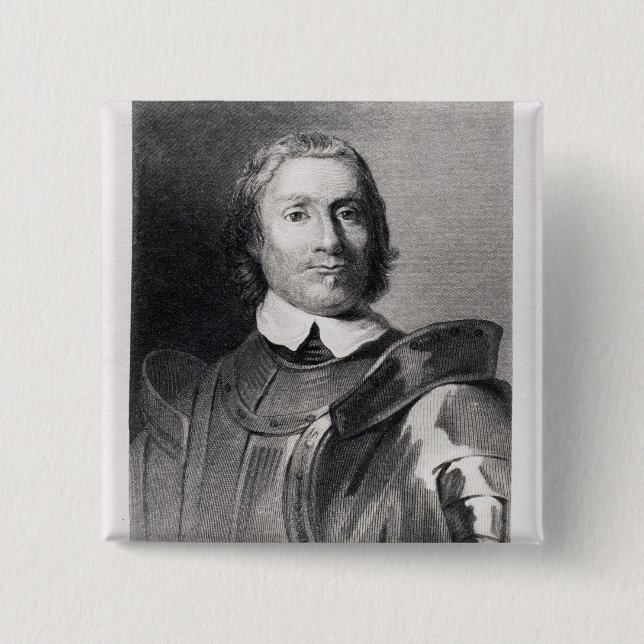 Oliver Cromwell, Lord Protector von England Button (Vorderseite)