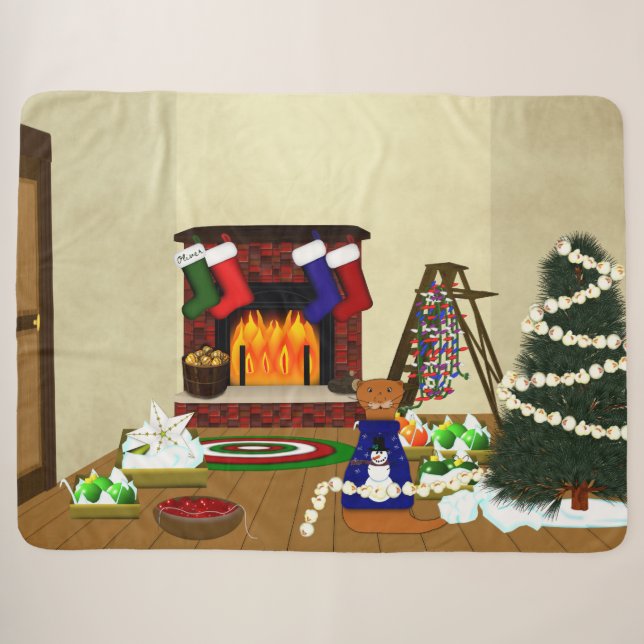 Oliver Decorations für Weihnachten Sherpadecke (Vorderseite (Horizontal))