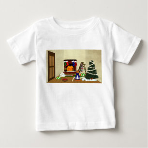 Oliver dekoriert für Weihnachten Baby T-shirt