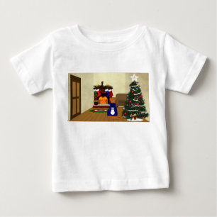 Oliver der Fischotters Weihnachten Baby T-shirt