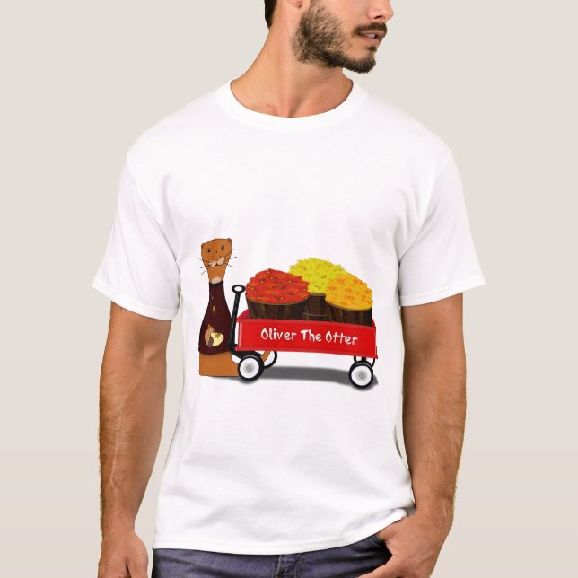 Oliver der Otter wird Herbstfertig T-Shirt (Vorderseite)