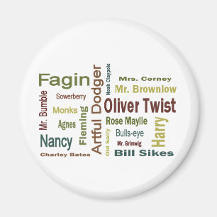Oliver-Drehungs-Charaktere Magnet