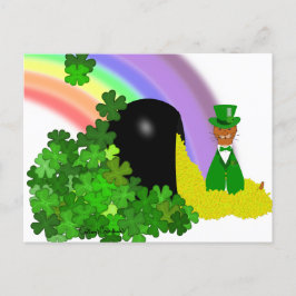 "Oliver findet einen Pot of Gold - Saint Patrick's Postkarte