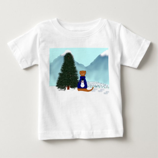 Oliver findet seinen Weihnachtsbaum Baby T-shirt (Vorderseite)