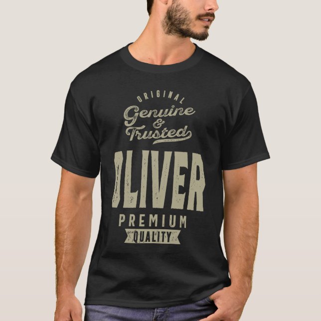 Oliver Genuine und Trusted T-Shirt (Vorderseite)