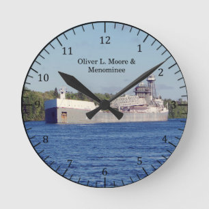 Oliver L. Moore & Menominee clock Runde Wanduhr