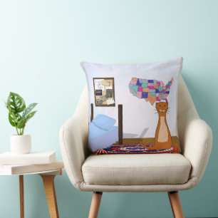 Oliver Lieben zu Travel-Bedroom, Map und Postcard Kissen