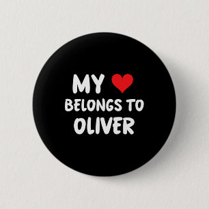 Oliver - Mein Herz gehört Oliver - Liebe Button