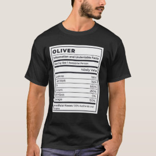 Oliver Nutritional Facts T-Shirt