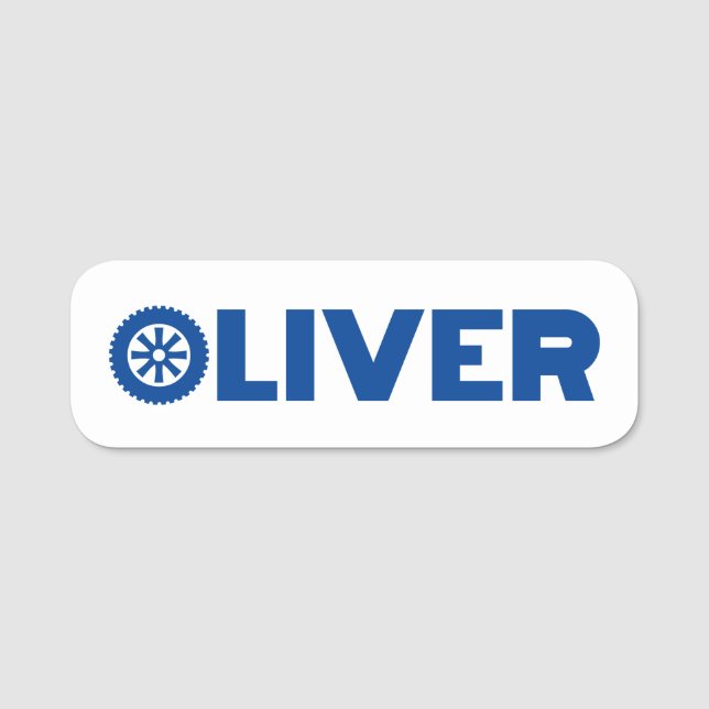 Oliver Petrol Head Namensschild (Vorderseite)
