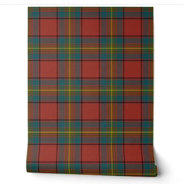 Oliver Red Tartan Kariert Scottish Clan Tapete (Abrollen)
