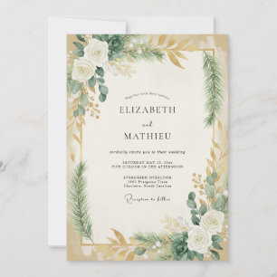 Oliver Salbei Gold Blatt Hochzeit Einladung