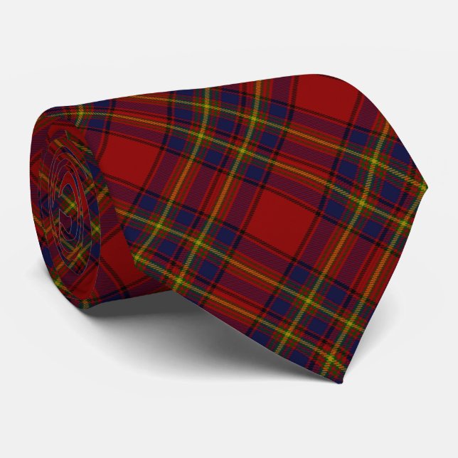 Oliver tartan rot-blau kariert krawatte (Gerollt)