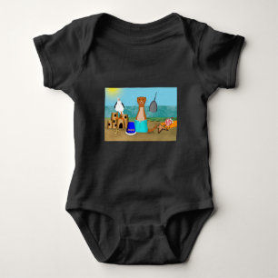 Oliver The Otter Beach Vacation Baby Strampler