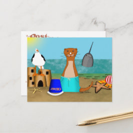 Oliver The Otter Beach Vacation Postkarte