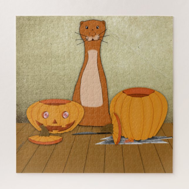 Oliver The Otter Carves a Pumpkin (Vertikal)