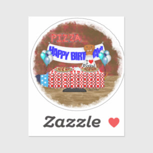 Oliver The Otter is 6 Years Old! Happy Birthday Aufkleber