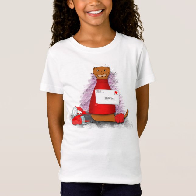 Oliver The Otter macht ein Valentine T-Shirt (Vorderseite)