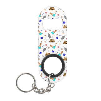 Oliver The Otter Summer Beach Vacation Pattern Mini Flaschenöffner