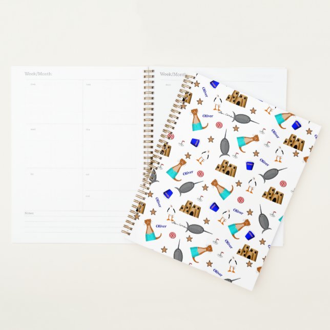 Oliver The Otter Summer Beach Vacation Pattern Planer (Anzeige)