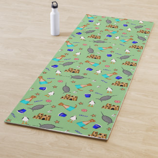 Oliver The Otter Summer Beach Vacation Pattern Yogamatte
